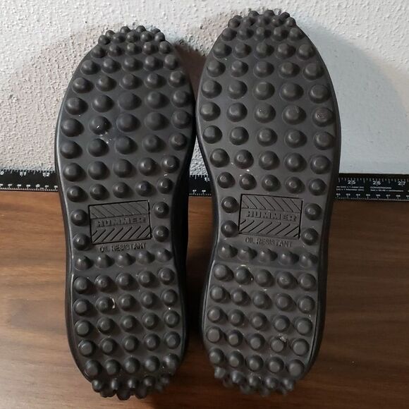 Hummer Mens Casual Chelsea Style Slip On Black‎ Leather Driving Shoes Size 10½ - Picture 5 of 9